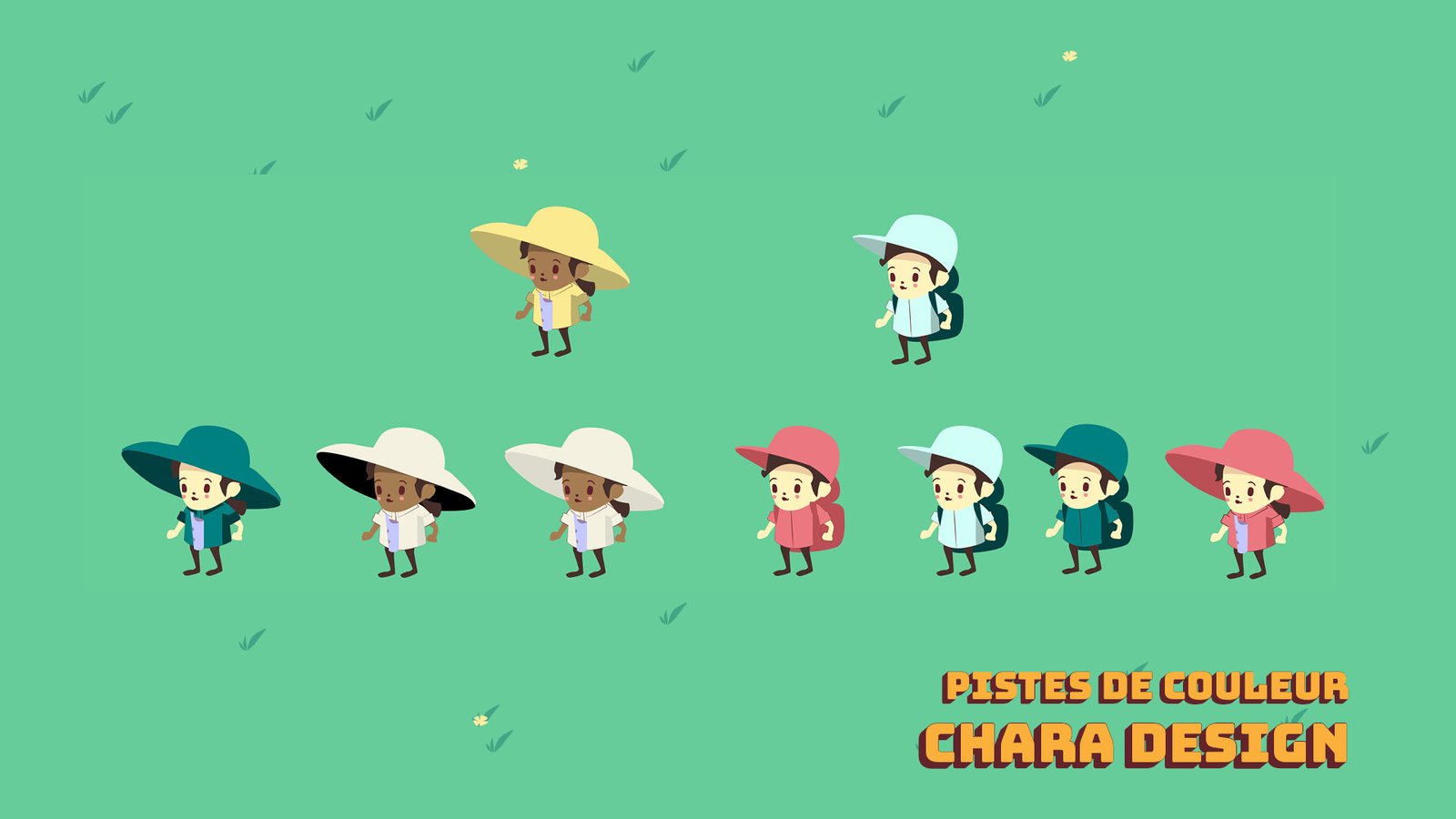 image vectorielle présentant le charadesign d'un.e enfant